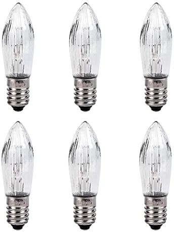 ShuoHui Riffelkerze für Schwippbögen mit Lampen, 14V / 3W, mit E10 Schraubgewinde (14 Volt)