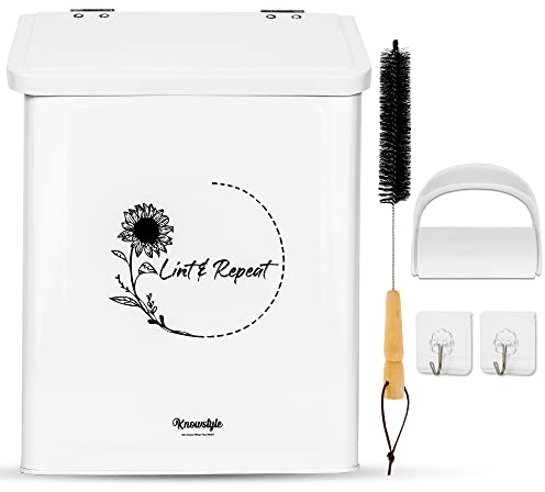 Knowstyle Magnetic Metal Lint Bin Set Including Clothes lint Roller