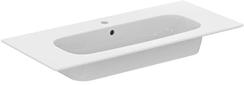 Ideal Standard - i.life A, Lavabo rettangolare top da 104cm, Con foro per la rubinetteria, Con foro troppopieno, Bianco
