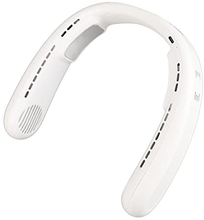 Ventilateur de Cou, Semi-conducteur Double Refroidissement USB Chargeant de Petits Ventilateurs de Cou Suspendus en ABS Refroidissement Rapide sans Lame 3 Vitesse de Vent Réglable en Plein Air pour