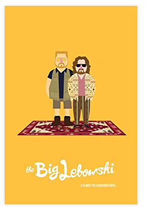 EDSC Filmposter The Big Lebowski Leinwandposter Wandkunst Dekor Bild Gemälde für Wohnzimmer Schlafzimmer Dekoration Rahmen: 40 x 60 cm