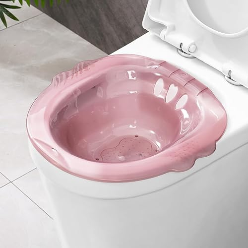 RUDFUZ Sitz Bath Tragbares Bidet Kunststoff Waschschüssel Reinigungsbecken für Schwangere Hämorrhoiden Patienten auf der Toilette Hüfte Badewanne Spüler