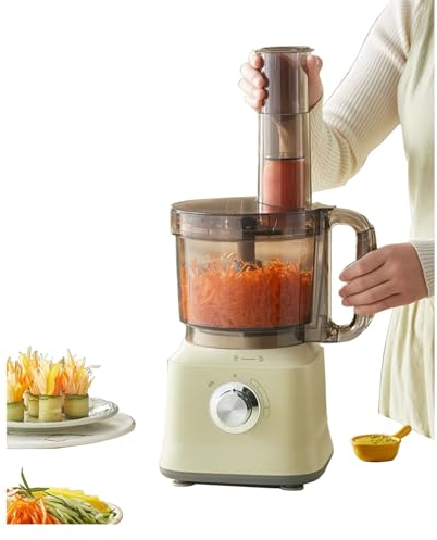 robot cuisine robot cuiseur multifonctions Farce multifonctionnelle entièrement automatique, commande par bouton, robot culinaire universel, mélangeur de légumes râpés, capacité de 1,5 l