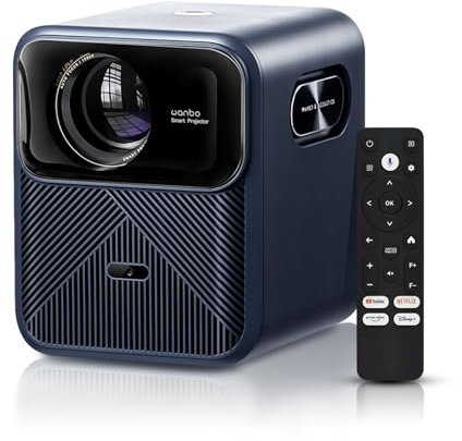 WANBO Vidéoprojecteur, avec Netflix/Android TV, Auto Focus/Keystone Projecteur, WiFi Bluetooth Home Cinéma Projecteur Video, Full HD 1080P Vidéoprojecteur (M1 Pro)