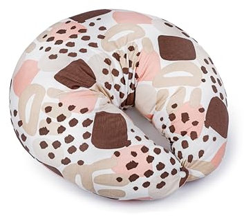Ceba Baby® Stillkissen - Schwangerschaftskissen - 100% Baumwolle - Lagerungskissen für Babys - Babynest - ergonomisches Stillhörnchen, Nackenhörnchen - 150 cm - Öko-Tex Standard 100 - Boho
