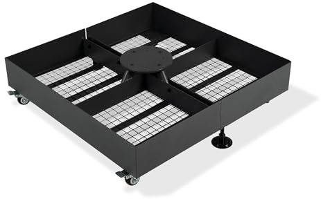 PURPLE LEAF Socle de Parasol à Poids avec Roues BS500, Maximale 500 KG | Acier de haute qualité avec finition par poudre, Résistant à la rouille et durable, Adapté aux parasols déportés PURPLE LEAF