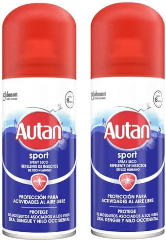 Autan, Pack de 2 Sport Aerosol, repelente multi insecto deportivo resistente al sudor (2 x 100 ml)