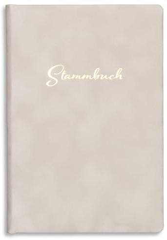 Stammbuch Grau Kuan Samt Gold Stammbuch der Familie Standesamt und Kirche incl. Einleger