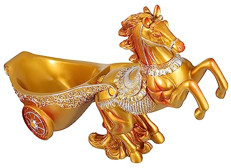 PLJKIHED Weinregal, Levemolo 1 Stück Pferdewagen Weinregal Krippe Kunsthandwerk Weinhalter Tierfigur Tierwein Desktop Flaschenregal aus synthetischem Harz Stabilize