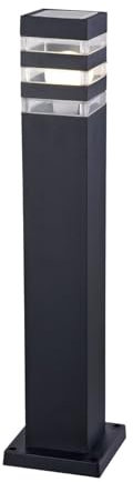 Licht-Erlebnisse Pollerleuchte außen Aluminium 61 cm hoch IP54 Schwarz E27 eckig Modern Wegeleuchte Garten Stehlampe außen Outdoor Stehleuchte