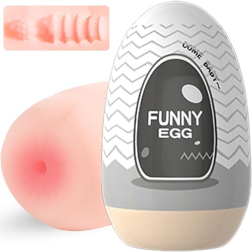 ZERKOR EGG Masturbatore Maschile, Giocattolo Sessuale per Uomini con Ano Realistico in Morbido Materiale Testurizzato, Stroker Leggero per Uomini, Coppa F*ck and Suck Bocca, Uovo Compatto e Morbido