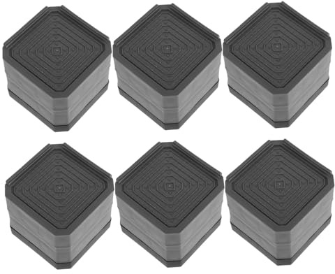 DOITOOL 6piezas Base Elevadora Para Lavadora Pies Amortiguadores Almohadillas Antideslizantes Protector De Suelo