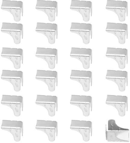 NICENEEDED 24 Pcs Shelf Clip Bracket for Inside Storage Cabinet, Heavy Duty Cupboard Clips Removable Metal Shelf Support Clip Shelving Brackets Clips Replacement for Kitchen Cabinet Bookcase