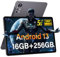 Tablette 11 Pouces 2k Android 13, 16GO RAM + 256GO ROM（TF 512GO） | 8600 mAh | Octa - Core | 5MP + 13MP | 2000 * 1200 Pixels | Bluetooth 5.0 | 5G+2.4G WIFI | Tablette Avec Étui De Protection - Gris