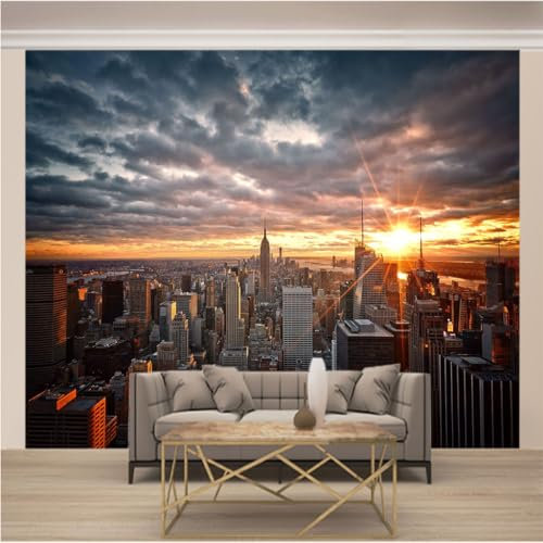 Fotomurale Carta da Parati Panoramica TNT Murale Decorazione da Muro Poster Gigante Design Carta per Pareti L 200cm Larghezza x 140cm Altezza Città di New York