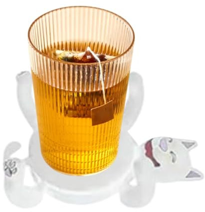 Gihioue Posavasos para gatos para bebidas, posavasos de bebidas, divertido juguete impreso en 3D, posavasos creativo para caja de gatos, soporte antideslizante para bebidas, cerveza, vino, vidrio, té