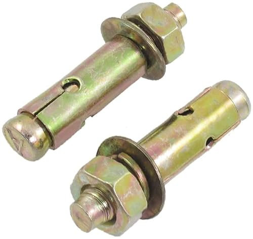 Ankerbolzen, Betonbolzen M10 x 60 mm Sechskantmutter Hülsenanker Werkzeug Metall Dehnschraube 2 Stück