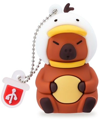 BORLTER CLAMP 32 Go Clé USB en Forme de Capybara, Amusante et Mignonne Mémoire Stick USB Flash Drive pour Stockage de Données Externe