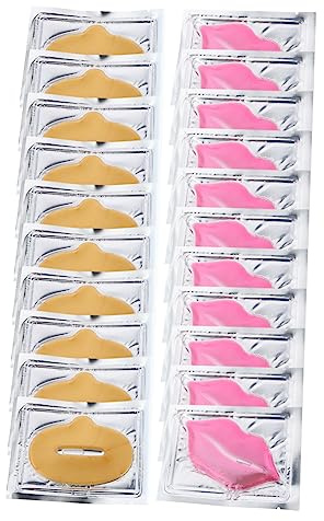 Vaguelly 20piezas Mascarilla Labial De Colágeno Hidratante Exfoliante Para Labios Secos Nutrición Almohadillas Para Uso Diario Después De Maquillaje