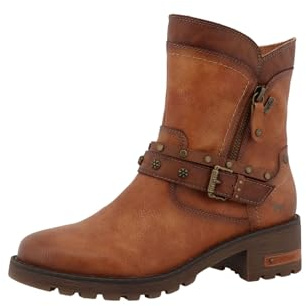 MUSTANG Damen Stiefelette mit Zierschnallen und Nieten