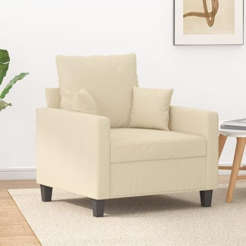 LAPOOH Sessel Creme 60 cm Stoff, Relaxsessel, Fernsehsessel, Kinosessel, Gaming Couch - 359253