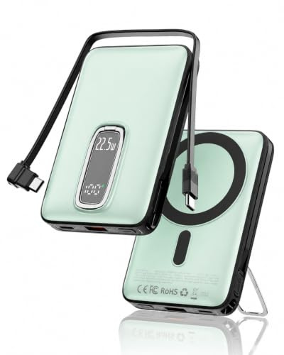 Power Bank 10000mAh, 22.5W Powerbank Ricarica Rapida, 5V 3A Caricatore Portatile per iPhone 16 15 14 13 12 11 Samsung Xiaomi Android iOS, USB C Input & Output Pawer.Bank Portatile