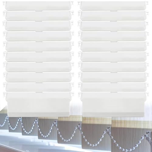 Lamellen Gewichte Vertikaljalousie, Lamellenvorhang Ersatzteile Aufhänger, Lamellenvorhang Beschwerungsplatten, 127mm ertical Blinds Bottom Ersatzlamellen Vertikaljalousie Ersatzteil (Weiß 20PCS)