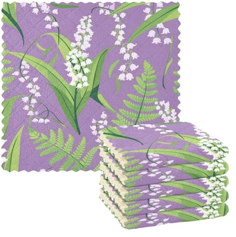 SyXIOP White Campanula Flowers color home kitchen towels hearth and hand kitchen towels thanksgiving decorativoallas de microfibra para limpieza 11x11in set of 6