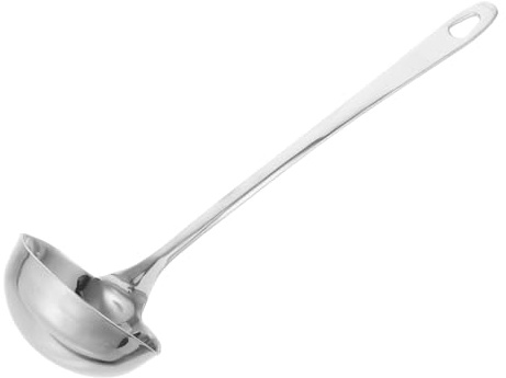 Alipis Mestolo Con Beccuccio Versatore Doppio in Acciaio, Mestolo Per Zuppa Lungo Manico Per Cucina Domestica, Utensile Per Trasferimento Liquidi Senza Fuoriuscite