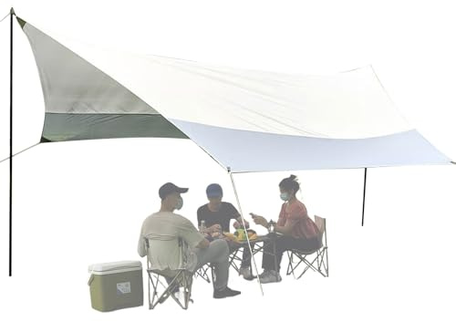 Toldo de playa | Refugio exterior impermeable de 5,2 x 4,5 m | Accesorios de sombra al aire libre | para exteriores, playa, picnic, camping, patio, césped