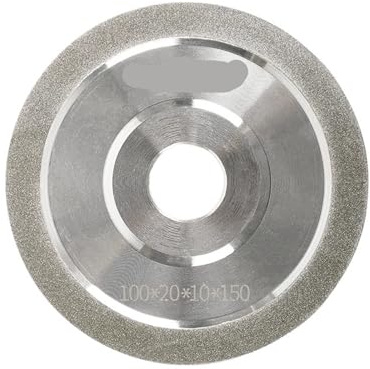 Mola diamantata da 100 mm, disco abrasivo elettrolitico piatto for fresa, carburo, tungsteno, lega di acciaio, gemma vetro, grana 150