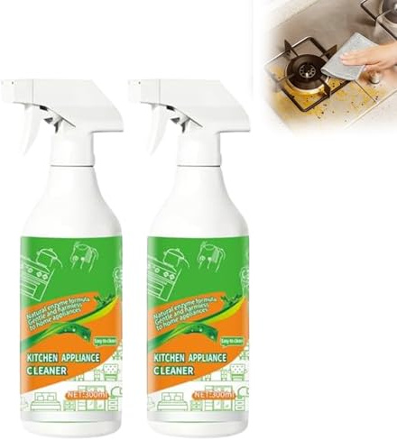 Fly Cleanse kitchen Appliance Cleaner, Natural Enzyme Formula to Household Appliances, for Hold,Oven,Stove,Range Hood,Easy Cleaning Household Items (2, 300ml)