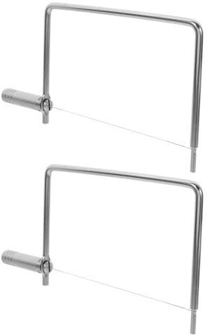 Alipis Cortador de Queso Manual de Acero Inoxidable Alambre 2 Piezas para Rebanar Queso y Mantequilla Herramienta Multifuncional para Cocina Compacto y Ergonómico Adecuado para Uso