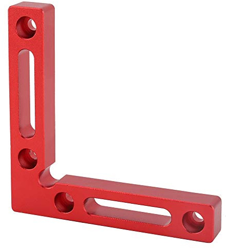 Aluminium Winkelzwinge L - Form 90° Eckklemme, 12x12 cm, Rot - Robuste Legierung, Korrosionsbeständig, Für Holz - und Metallbearbeitung