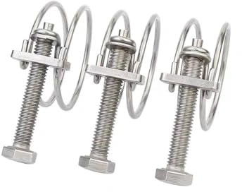 Adjustable Stainless Steel Double Wire Hose Clips 304 Stainless Steel Adjustable Double Wire Hose Clamps PVC Water Pipe Multiple Sizes Pack(11-14 x 1.8 (5pcs))