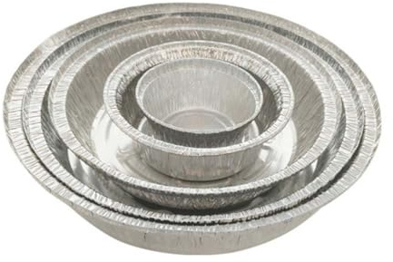 GRADENEVE Ciotole in Alluminio Usa e Getta da 120ml, 50 Pezzi, Rotonde, Resistenti e Facili da Usare per Cottura e Conservazione in Freezer, Diametro 8x3,7cm