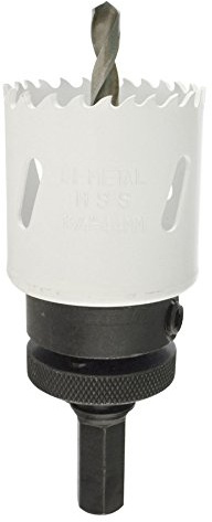 44mm HSS Hole Saw Holesaw Bi-Metal Blade Cutter Drill and Drill Adaptor Arbor