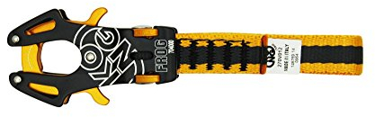 Kong. Frog. Richtungsverbinder. Automatischer Verschluss. Gurtband 120 mm. Karabinerhaken. Ideal zum Klettern, Bergsteigen, Seilarbeiten. Hergestellt in Italien. Cert: EN 12275, EN 362/A/T. Gewicht 75