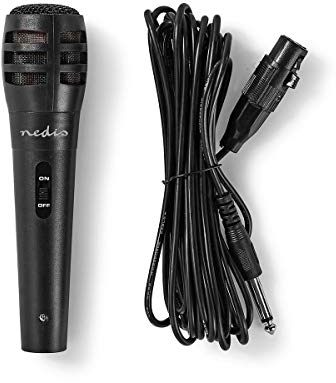Nedis Microfono con Cable Sensibi lidad de -72 dB +/-3 dB