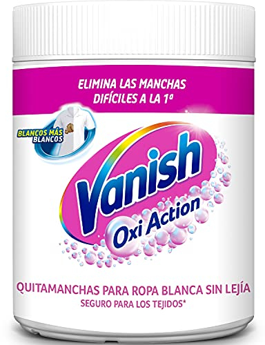 Vanish Oxi Action - Quitamanchas y Blanqueador en Polvo para Ropa Blanca, Sin Lejía - 960gr