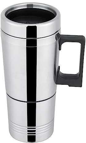 l'eau a Chauffé La Tasse De Voyage, 12V/24V 300ml Bouteille Electrique De Tasse De Chauffage De Thé De Café en Acier Inoxydable pour La Voiture(24V)