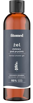 Fitomed Kräuter Duschgel - Natürliche Vegane Körperpflege für Trockene und Empfindliche Haut - Mit Seifenkraut, Eibisch und Hafer - Sanfte Tägliche Reinigung, Frisch und Beruhigend - 250g