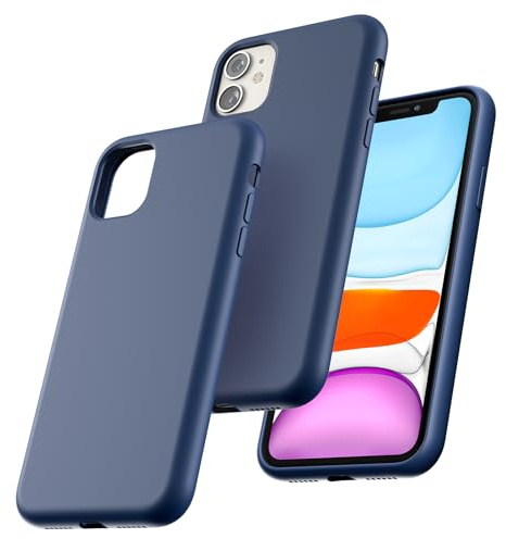TOCOL für iPhone 11 Hülle Silikon, Stoßfest Anti-Rutsch Anti-Fingerabdruck Kratzfest Handyhülle für iPhone 11 Case, Blau