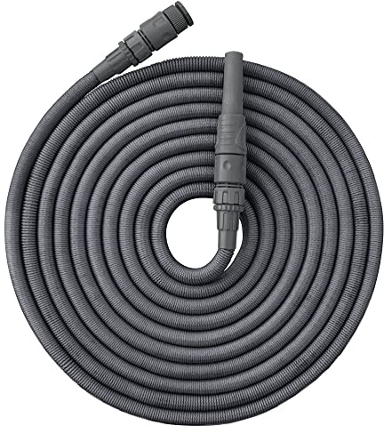 Jardibric - Tuyau Arrosage Extensible 10 à 30 m - Tuyau Jardin Rétractable avec Rangement Compact