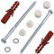 AERZETIX - C65142 - Befestigungssatz für WC/Bidet schraube Ø6x100 mm bodenmontage - dübel Ø10x50 mm - aus nylon/metall - sechskantschrauben - für sanitäranlagen aus beton klempnerarbeiten
