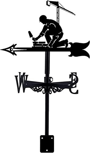 Veleta de albañil de Acero Inoxidable para Exteriores, Veleta Decorativa para jardín, Garaje, cúpula, decoración de Granero, Veleta de Viento