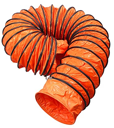 LIGUOYI PVC Luftkanal Mit D-Rings, 10m 5m Länge Belüftungsschlauch Wasserdicht Und Flammhemmend, PVC Warmluftschlauch Für Abluftventilator 300mm 350mm 500mm Durchmesser, Langlebig Und Robust