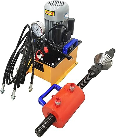 TECHTONGDA 70T 220V Track Pin Press, Excavator Sleeve Pressing Machine, Electric Hydraulic Dismantling and Pressing Machine, Cylinder Stroke 3.94in, for Repairing and Assembling Track Chain Excavator