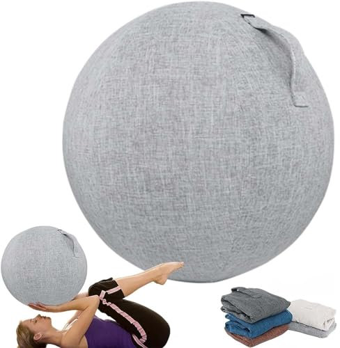EUXCLXCL Yoga Ball HüLle Leicht Staubdicht Kratzfest Schutzhülle für Gymnastikball Faltbar Gymnastikball 55/65/75 cm Bezug für Schwangerschaft Fitness Yoga,E,75cm