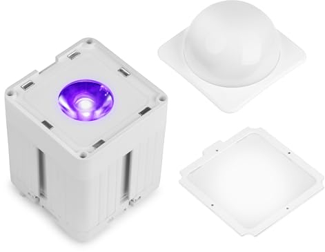 BeamZ Professional KUBE20WH Akku LED Spot Uplight Outdoor und Indoor, Wireless DMX, IP65 Licht Baustein-System mit 20 Watt RGBWA-UV-LEDs, inkl. Aufsätze, Farbfilter, Montagebügel - Disco Licht - Weiß